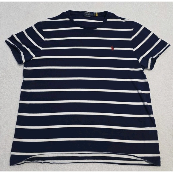 Ralph Lauren Other - POLO RALPH LAUREN CUSTOM SLIM FIT CREWNECK T-SHIRT STRIPED WHITE / BLUE MEN XL